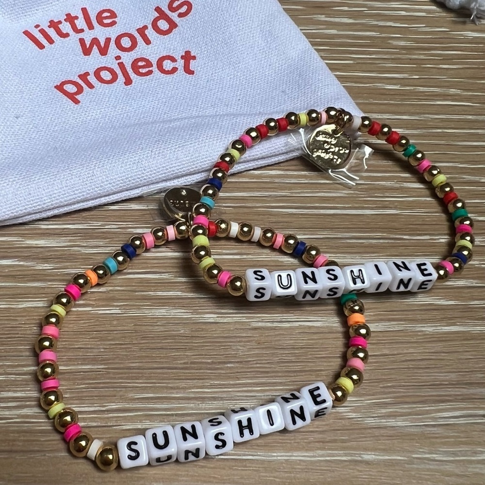 Little Words Project Waterproof Gold SUNSHINE Bracelet